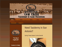 Tablet Screenshot of cowcreektaxidermy.com